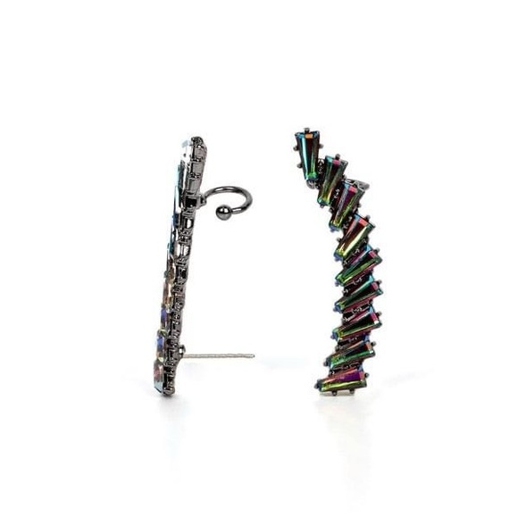 Oil spill Ear Crawler Earrings - Picture 2 of 2